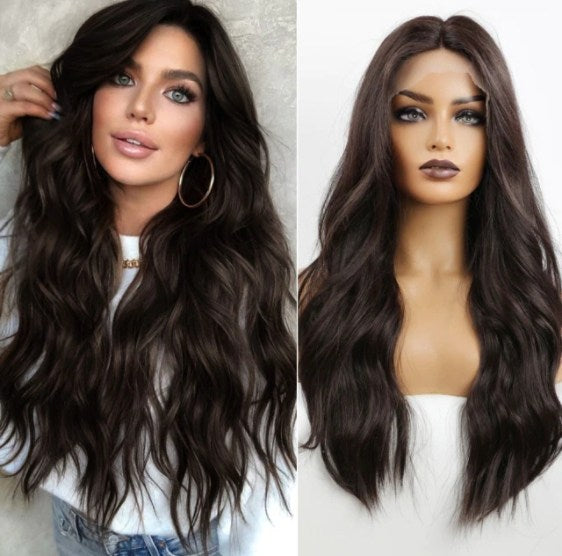 Wavy Chocolate Brown Lace Front Wig Wig Store 6301