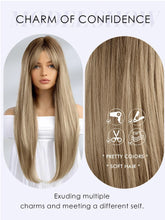 Load image into Gallery viewer, Straight Bangs Synthetic Fiber Wigs
