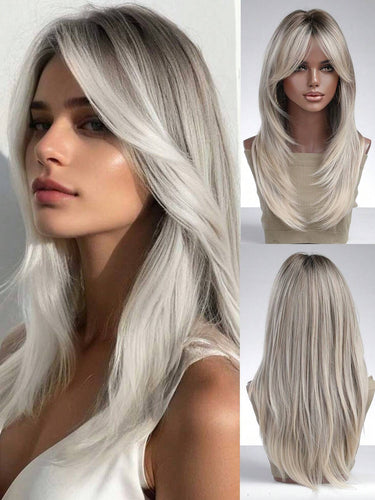 White Gold Butterfly Synthetic Wig