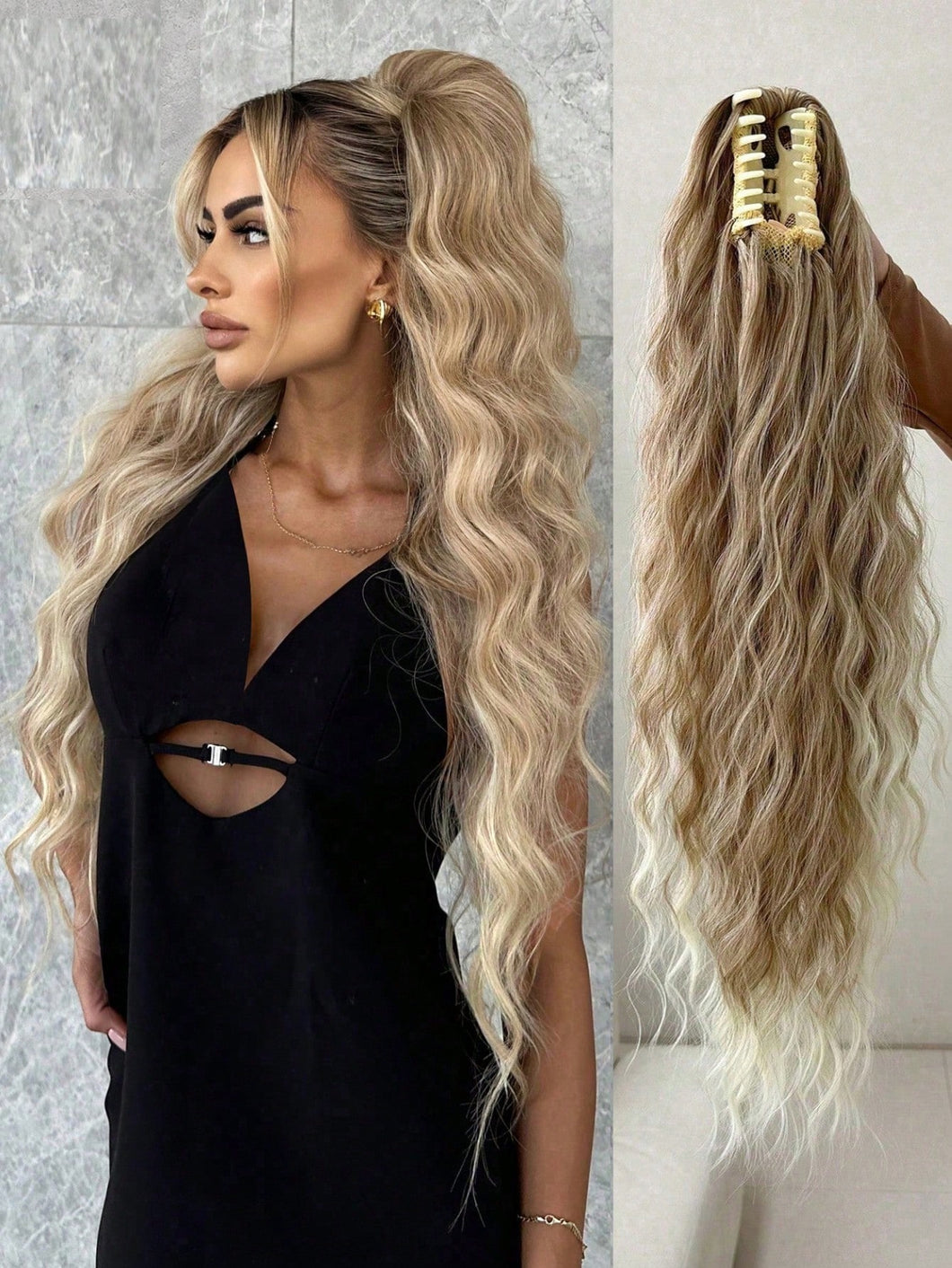 Blonde Ombre Ponytail Extension