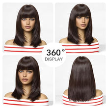 Load image into Gallery viewer, Straight Medium Long Wig With Bangs
