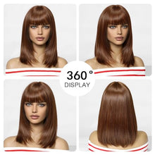 Load image into Gallery viewer, Straight Medium Long Wig With Bangs
