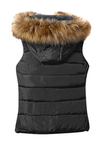 Load image into Gallery viewer, Winter Hooded Stand Collar Puffer Vest
