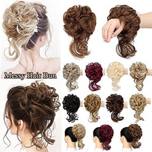 Load image into Gallery viewer, Heat Friendly Long Curly Messy Bun Hair Piece
