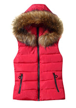 Load image into Gallery viewer, Winter Hooded Stand Collar Puffer Vest
