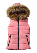 Load image into Gallery viewer, Winter Hooded Stand Collar Puffer Vest
