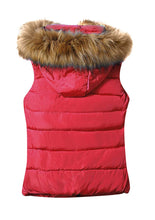 Load image into Gallery viewer, Winter Hooded Stand Collar Puffer Vest
