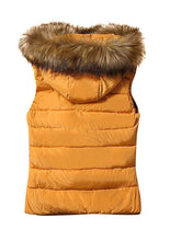 Load image into Gallery viewer, Winter Hooded Stand Collar Puffer Vest
