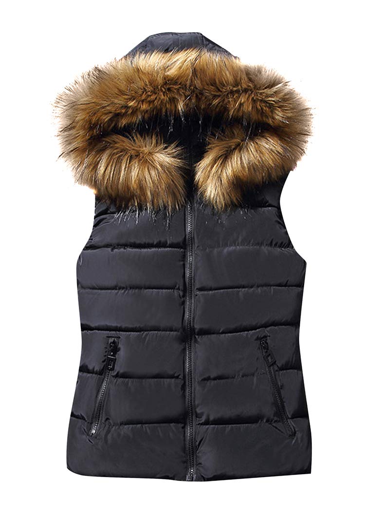 Winter Hooded Stand Collar Puffer Vest vest Beauty Supply Store All Products