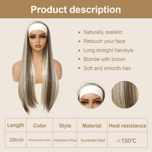 Load image into Gallery viewer, 28 Inch Silky Straight Headband Wig
