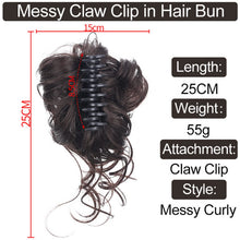 Load image into Gallery viewer, Stylish Wavy Claw Clip Messy Bun Updo Hairpiece
