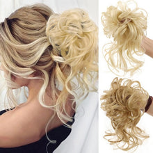 Load image into Gallery viewer, Heat Friendly Long Curly Messy Bun Hair Piece
