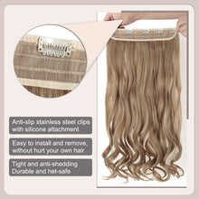 Load image into Gallery viewer, Synthetic One Piece  24&quot; 3/4 Full Head Curly Wave Clip in Hair Extensions
