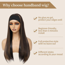 Load image into Gallery viewer, 28 Inch Silky Straight Headband Wig
