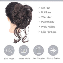 Load image into Gallery viewer, Stylish Wavy Claw Clip Messy Bun Updo Hairpiece
