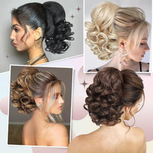 Load image into Gallery viewer, Ombre Brown Curly Ponytail Hair Piece
