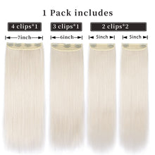 Load image into Gallery viewer, Double Weft Synthetic Hair Extension 4pcs 20 Inches
