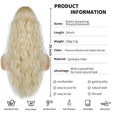 Load image into Gallery viewer, Synthetic Drawstring Ponytail Extension - 26 inch Long
