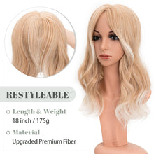 Load image into Gallery viewer, Synthetic Hair Topper 18 Inch with Bangs
