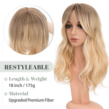 Load image into Gallery viewer, Synthetic Hair Topper 18 Inch with Bangs
