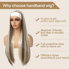 Load image into Gallery viewer, 28 Inch Silky Straight Headband Wig
