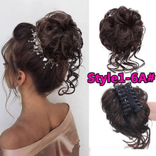 Load image into Gallery viewer, Stylish Wavy Claw Clip Messy Bun Updo Hairpiece
