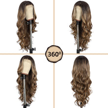 Load image into Gallery viewer, Brown Highlight Synthetic Lace Front Wig
