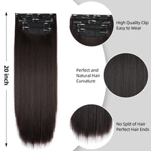 Load image into Gallery viewer, Double Weft Synthetic Hair Extension 4pcs 20 Inches
