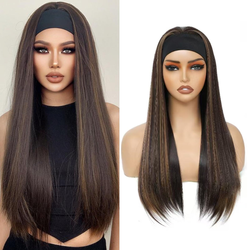 28 Inch Silky Straight Headband Wig