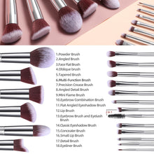 Load image into Gallery viewer, Premium  Champagne Gold Synthetic Foundation Makeup Brushes - Makeup Brush Set 18 Pcs
