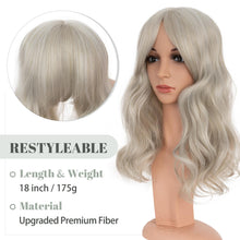 Load image into Gallery viewer, Synthetic Hair Topper 18 Inch with Bangs
