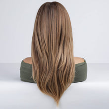 Load image into Gallery viewer, Heat Resistant Long Light Brown Ombre Wigs
