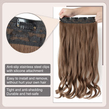 Load image into Gallery viewer, Synthetic One Piece  24&quot; 3/4 Full Head Curly Wave Clip in Hair Extensions
