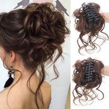 Load image into Gallery viewer, Stylish Wavy Claw Clip Messy Bun Updo Hairpiece
