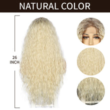 Load image into Gallery viewer, Heat Resistant Ombre Blonde Curly Synthetic Lace Front Wig
