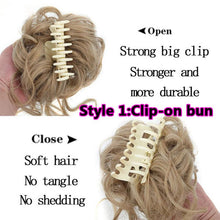 Load image into Gallery viewer, Stylish Wavy Claw Clip Messy Bun Updo Hairpiece
