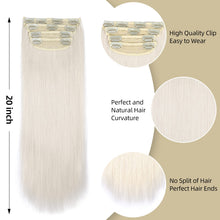 Load image into Gallery viewer, Double Weft Synthetic Hair Extension 4pcs 20 Inches
