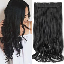 Load image into Gallery viewer, Synthetic One Piece  24&quot; 3/4 Full Head Curly Wave Clip in Hair Extensions
