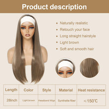 Load image into Gallery viewer, 28 Inch Silky Straight Headband Wig
