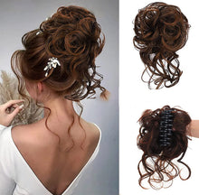 Load image into Gallery viewer, Stylish Wavy Claw Clip Messy Bun Updo Hairpiece
