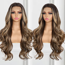 Load image into Gallery viewer, Brown Highlight Synthetic Lace Front Wig
