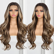 Load image into Gallery viewer, Brown Highlight Synthetic Lace Front Wig
