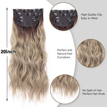 Load image into Gallery viewer, Double Weft Synthetic Hair Extension 4pcs 20 Inches
