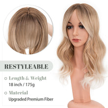 Load image into Gallery viewer, Synthetic Hair Topper 18 Inch with Bangs
