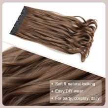 Load image into Gallery viewer, Synthetic One Piece  24&quot; 3/4 Full Head Curly Wave Clip in Hair Extensions
