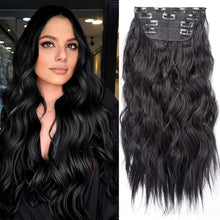 Load image into Gallery viewer, Double Weft Synthetic Hair Extension 4pcs 20 Inches
