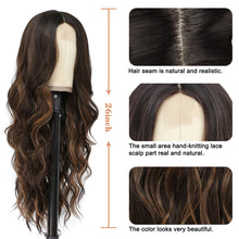 Load image into Gallery viewer, Curly Long Brown Mixed Chestnut Wig for Women
