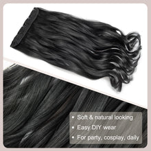 Load image into Gallery viewer, Synthetic One Piece  24&quot; 3/4 Full Head Curly Wave Clip in Hair Extensions
