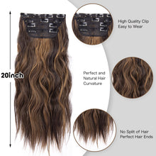 Load image into Gallery viewer, Double Weft Synthetic Hair Extension 4pcs 20 Inches
