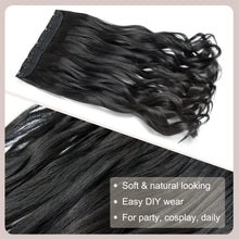 Load image into Gallery viewer, Synthetic One Piece  24&quot; 3/4 Full Head Curly Wave Clip in Hair Extensions
